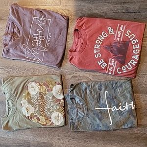 Love & Faith sz L tees